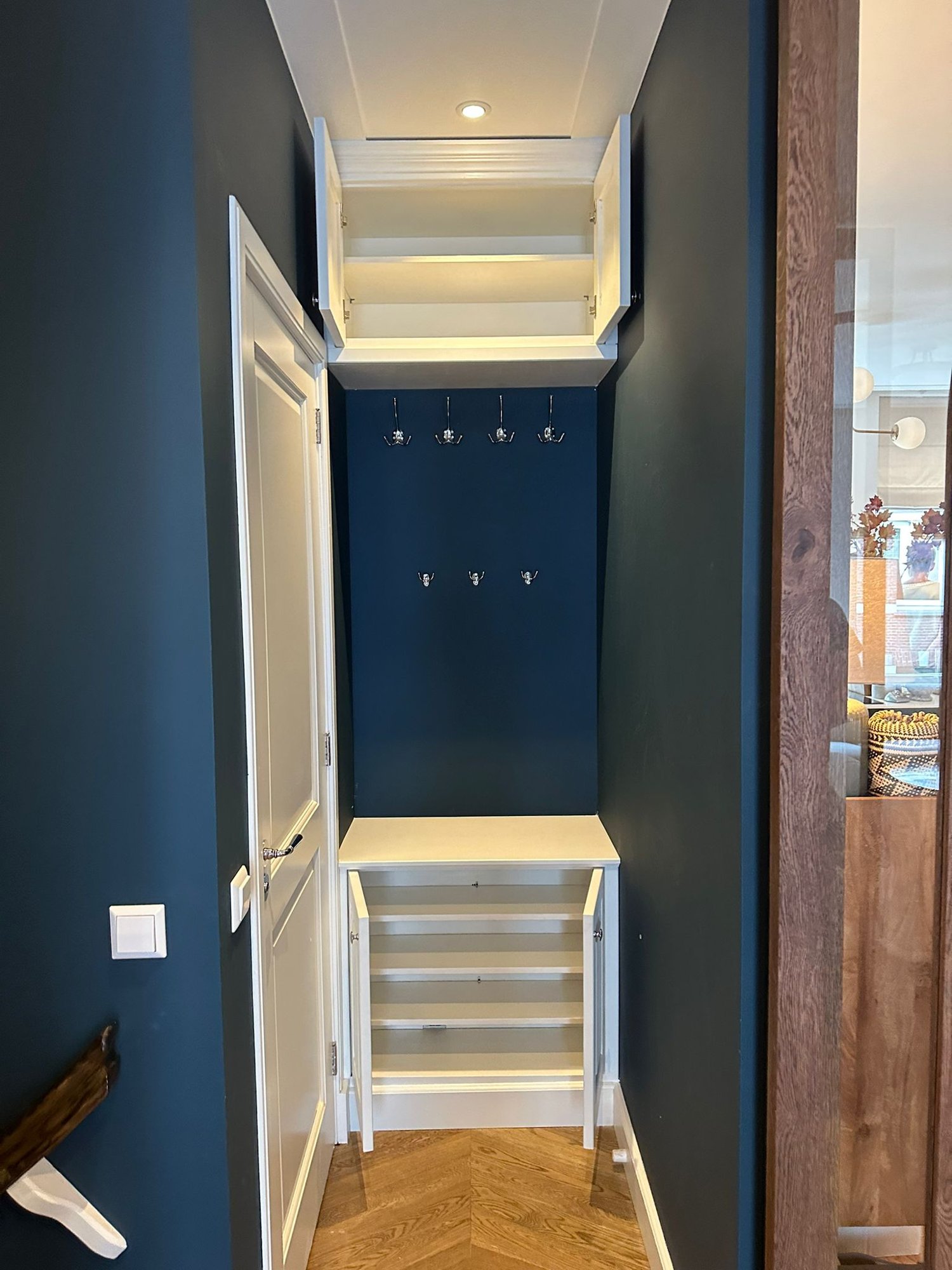 Halkast in blauw en wit